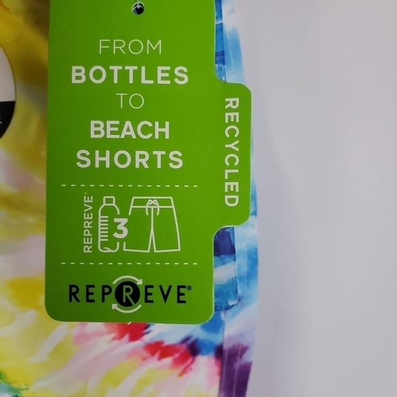 360 Surf Mens Beach Short Tie Dye Surf Made w/ Recycled Polyester Choose Size - Picture 10 of 10